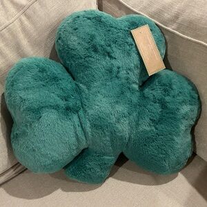 “New”Cupcakes & Cashmere Green Shamrock Faux Fur Pillow